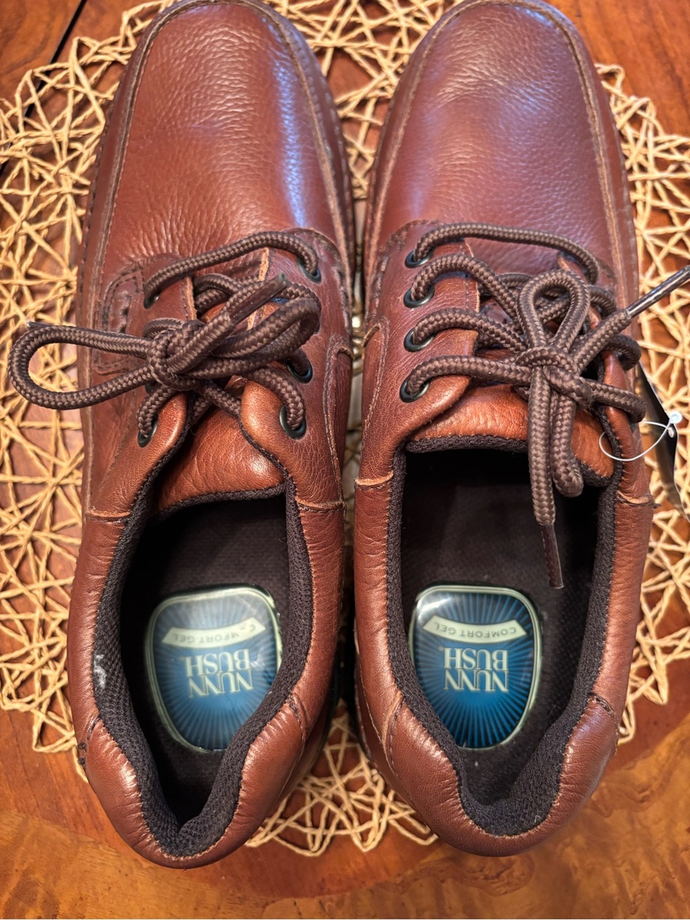 Nunn Bush Brown Leather Casual Lace-Up Loafers